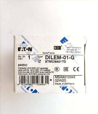 EATON Electric Leistungsschütz DILEM-01-G / 24 VDC EAN: 4015080103431