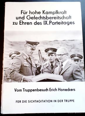 DDR NVA Bildersammlung Vom Truppenbesuch Erich Honeckers