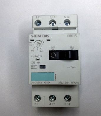 Siemens Leistungsschutzschalter 3RV1011-1FA10 3,5-5A