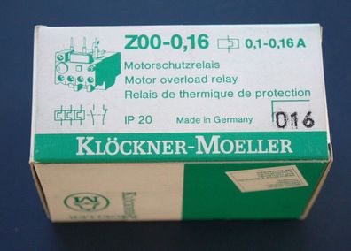 Klöckner Moeller Motorschutzrelais Z00-0,16 Motor overload relay