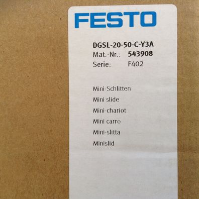 Festo 543908 Minischlitten DGSL-20-50-CY3A Festo Mini slide