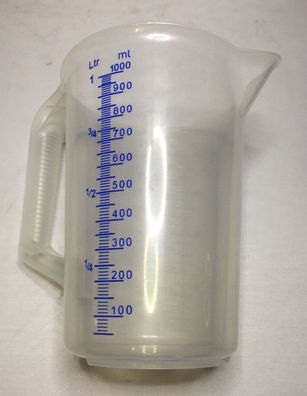 Messkanne 1000 ml transparent aus L PP