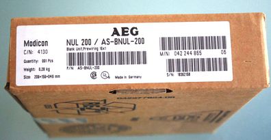 AEG Modicon NUL 200 / AS-BNUL-200 NEU OVP C/N 4130