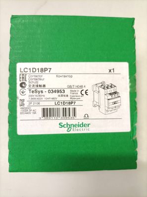 Schneider Electric / LC1D18P7 / Schütz-Contactor EAN: 3389110349535