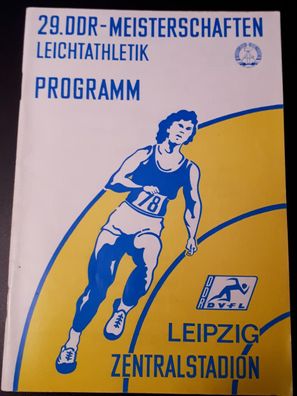 Programmheft 29. DDR Meisterschaften Leichtathletik 30.6.-2.7.1978 Leipzig