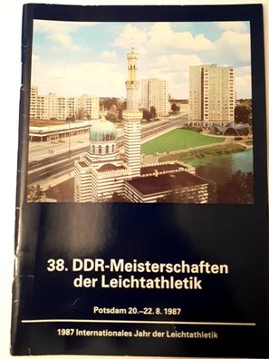 Programmheft 38. DDR Meisterschaften Leichtathletik 20.8.-22.8.1987 Potsdam