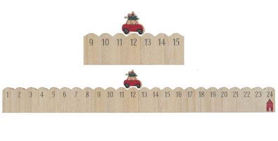 IB Laursen Advents Kalender 1-24 fahrendes Auto Weihnachten Holz Deko Skandi Neu