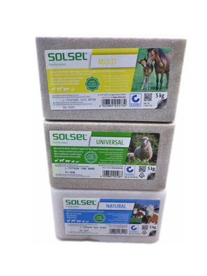 Solsel Leckstein 5 kg Universal + Salz + Multi als Kombination