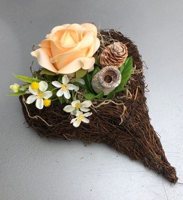 Grabgesteck-Grabschmuck Gesteck Allerheiligen 25x20cm Urnen-Grab Totensonntag ap