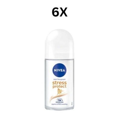 Nivea Stress Protect - Zinkkomplex - Roll-on - Anti-Transpirant - 6x50ml