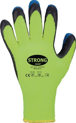 Handschuhe Forster Gr.10 neon-gelb/blau EN 388, N 511 PSA II PES m. Latex