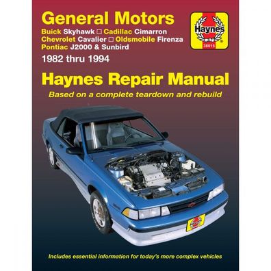 Chevrolet Cavalier Oldsmobile Firenza FWD 1982-1994 Reparaturanleitung Haynes