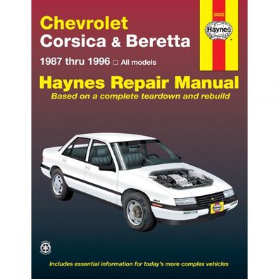 Chevrolet Corsica Beretta 1987-1996 Reparaturanleitung Werkstatthandbuch Haynes