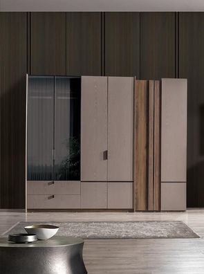 Beiger Kleiderschrank Designer Schlafzimmer Möbel Moderne Einrichtung