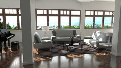 Sofagarnitur 3 + 2 + 1 Polstercouch Set Sofa Garnitur Ledercouch Polster Couch Neu