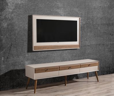 Garnitur Wohnwand Tv Ständer Rtv Lowboard Sideboard Tv-Rahmen Holz