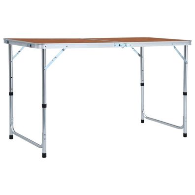 vidaXL Klappbarer Campingtisch Aluminium 120 x 60 cm