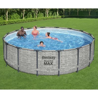 Bestway Power Steel Swimming Pool Rund 488x122 cm