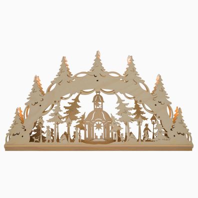 Lichterbogen - Kapelle im Wald, 55 cm, Original Erzgebirge