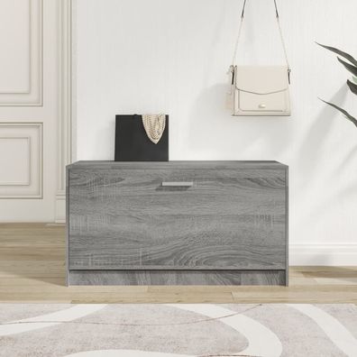 vidaXL Schuhbank Grau Sonoma 80x24x45 cm Holzwerkstoff