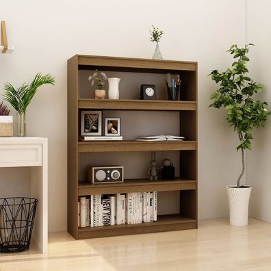 vidaXL Bücherregal/Raumteiler 100x30x135,5 cm Massivholz Kiefer