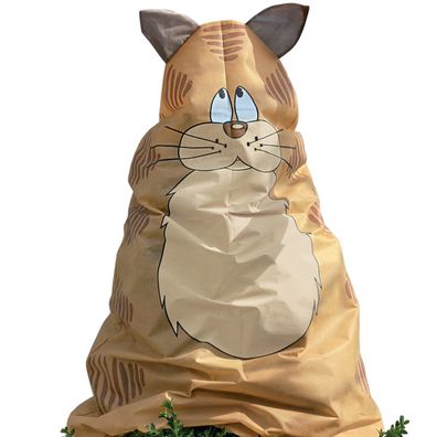 Videx® Pflanzen-Winterschutz-Vlieshaube Kater "Felix" Orange & Braun 125 x 120 cm