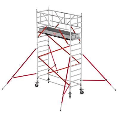 Altrex Fahrgeruest RS Tower 51 Plus Aluminium 0,90m breiter Rahmen mit Holz-Plattfor