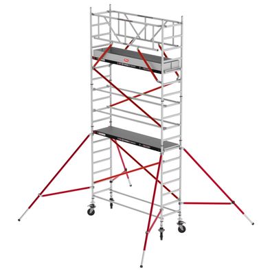 Altrex Fahrgeruest RS Tower 51 Aluminium mit Fiber-Deck Plattform 6,20m AH schmal 0,