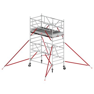 Altrex RS Tower 55-S mit Safe-Quick® 4,8m Arbeitshoehe Holz-Plattform 2,45m