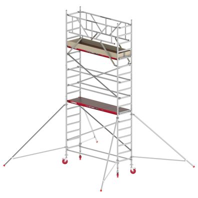 Altrex Fahrgeruest RS Tower 41 Alu mit Holz-Plattform 6,20m AH breit 0,75x2,45m