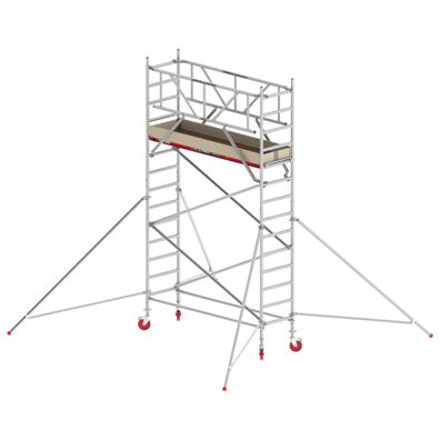 Altrex Fahrgeruest RS Tower 41 Alu mit Holz-Plattform 5,20m AH breit 0,75x2,45m