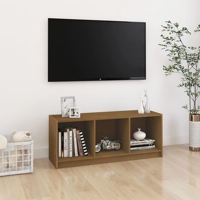 vidaXL TV-Schrank Honigbraun 104x33x41 cm Massivholz Kiefer