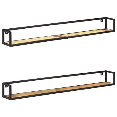 vidaXL Wandregale 2 Stk. 160 cm Altholz Massiv