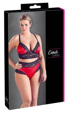 Cottelli CURVES - BH und String - (2XL,3XL,4XL, L) - Größe: 4XL