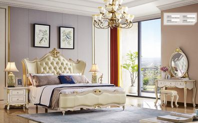 Design Schlafzimmer 5 Tlg. Komplett Set Bett Nachttisch Schminktisch Möbel Neu