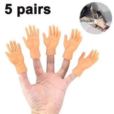 Fingerpuppen Mini-Fingerhände mit linken und rechten Händen, Silikonpalmen