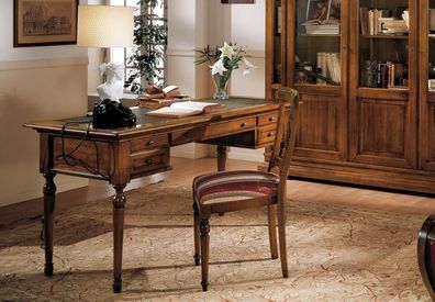 Schreibtisch Sekretär Italienische Möbel Tisch Stuhl Set Büro 2Tlg Schreibtische
