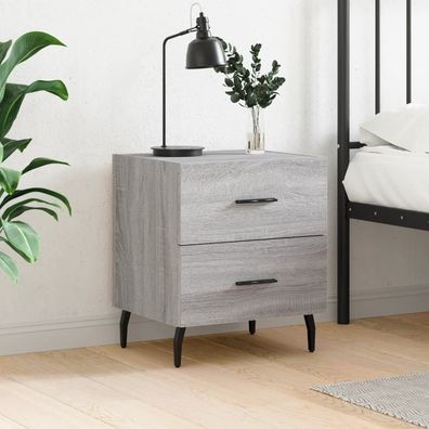 vidaXL Nachttisch Grau Sonoma 40x35x47,5 cm Holzwerkstoff