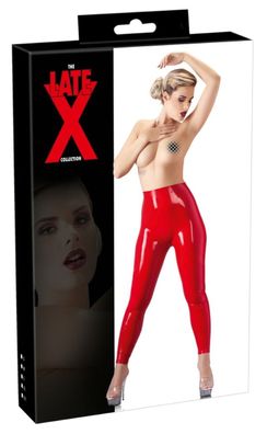 Late X - Leggings aus Latex rot - (L, , , L)