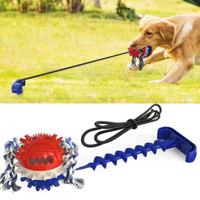 Outdoor Tug Toy War for Dog Molar Bite Quietschendes Seil Ball Spielzeug fue r