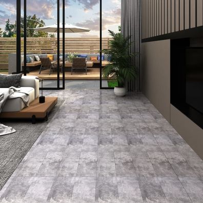 vidaXL PVC-Fliesen Selbstklebend 5,21 m² 2 mm Zementbraun
