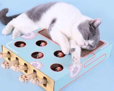 Taupe Maus Katze Spielzeug, hölzerne Katze Spielzeug Box, hölzerne Maus Loch