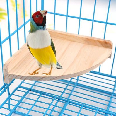 Pet Bird Barsch Plattform Stand Holz fér Kleintiere Papagei Sittich Conure