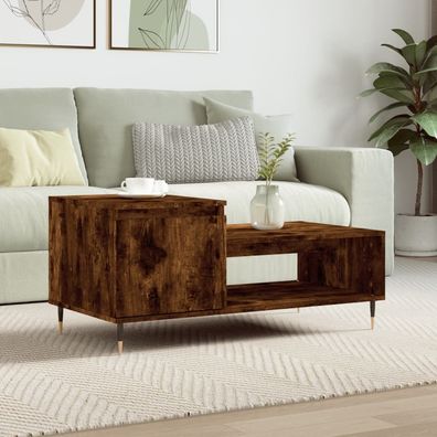 vidaXL Couchtisch Räuchereiche 100x50x45 cm Holzwerkstoff