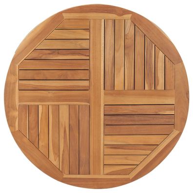 vidaXL Tischplatte Massivholz Teak Rund 2,5 cm 90 cm