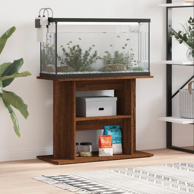 vidaXL Aquariumständer Braun Eichen-Optik 80x35x60 cm Holzwerkstoff