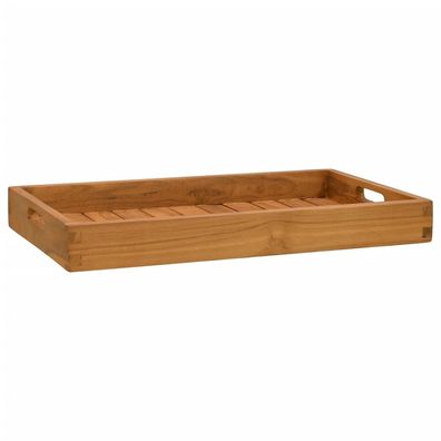 vidaXL Serviertablett 60x35 cm Massivholz Teak