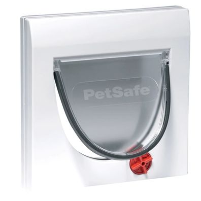 PetSafe Katzenklappe 4-Wege Manuell ohne Tunnel Classic 919 Weiß