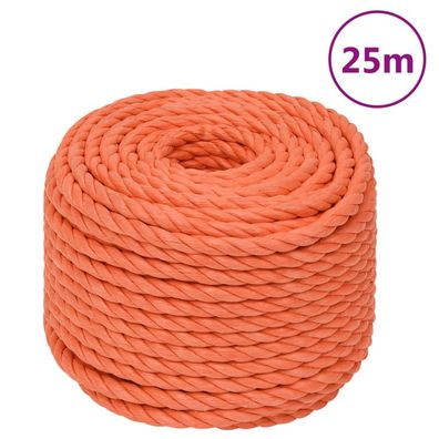 vidaXL Arbeitsseil Orange 10 mm 25 m Polypropylen