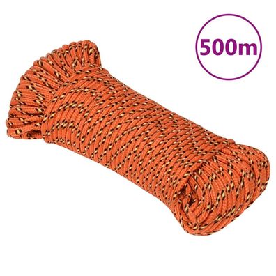 vidaXL Bootsseil Orange 5 mm 500 m Polypropylen